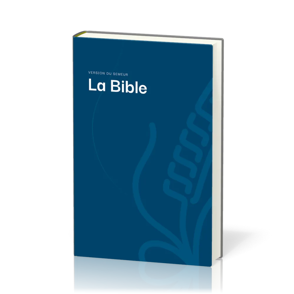 Bible Semeur, couverture rigide bleu, tranche blanche