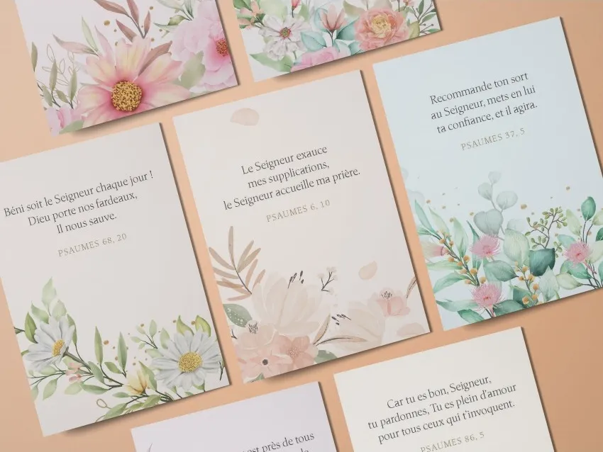 Lot de 100 mini - Cartes Trésors des Psaumes