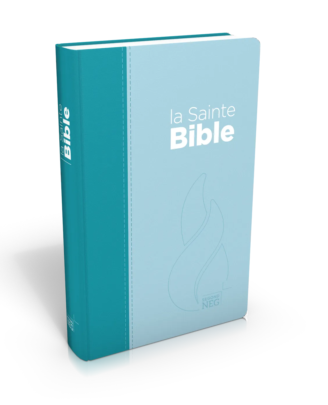 Bible Segond NEG compact, couverture souple, toile duo bleu lagon/bleu ciel