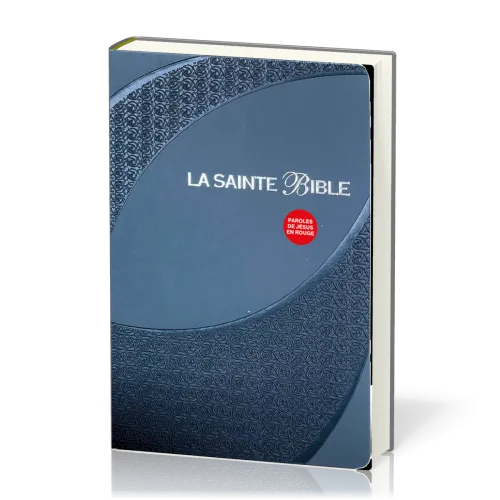 Bible Segond 1910 gros caractères similicuir gris, onglets, tranche argent