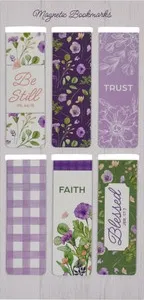 Magnetic Bookmarks New mercies purple green