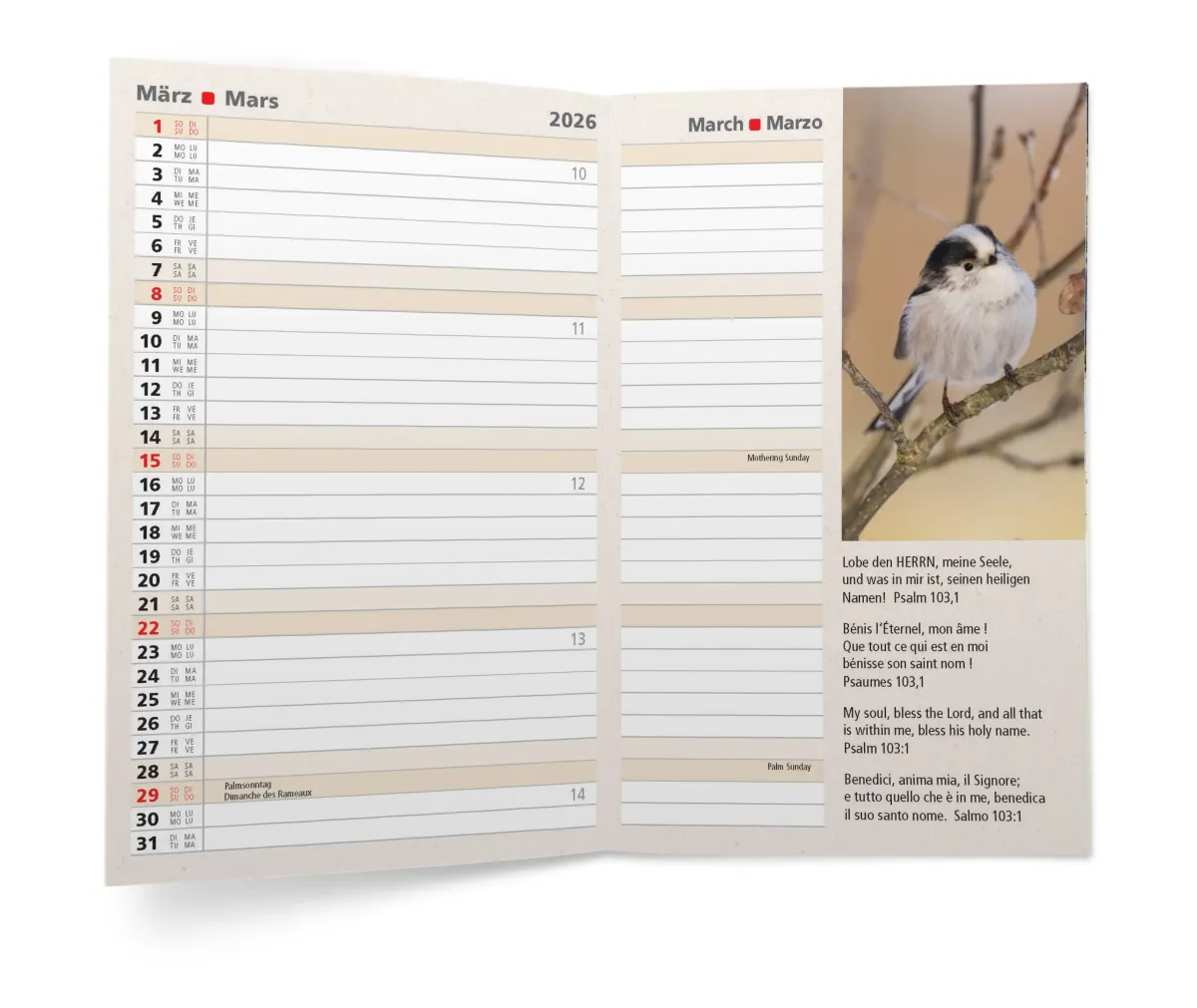Agenda 4 langues