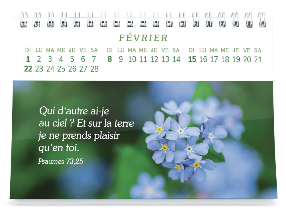 Calendrier Plaisir d'offrir - gros caractères