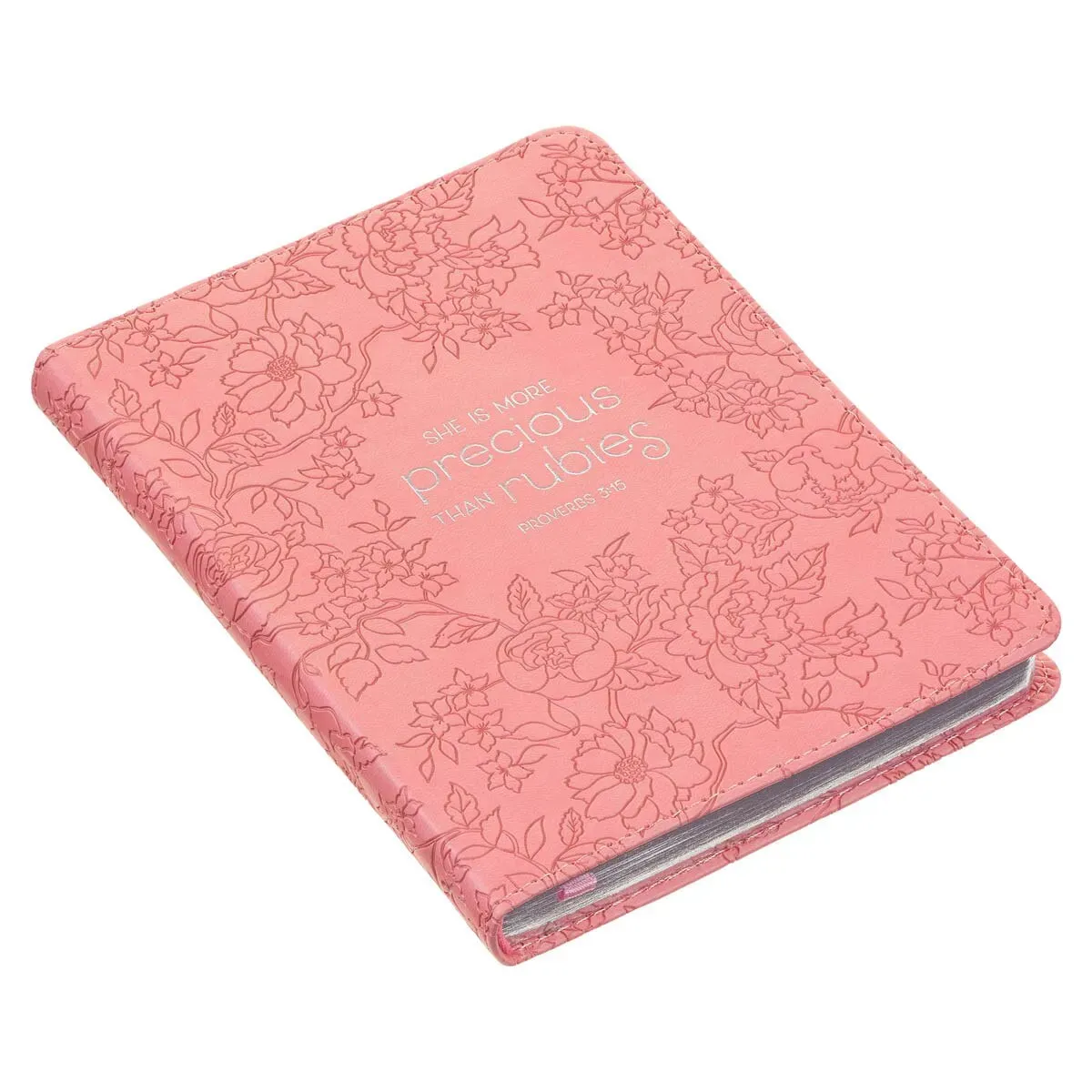 Journal petit  "She is more precious than rubies" rose