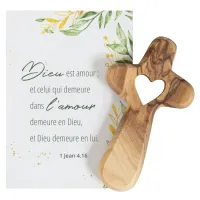 Petite croix en bois d'olivier