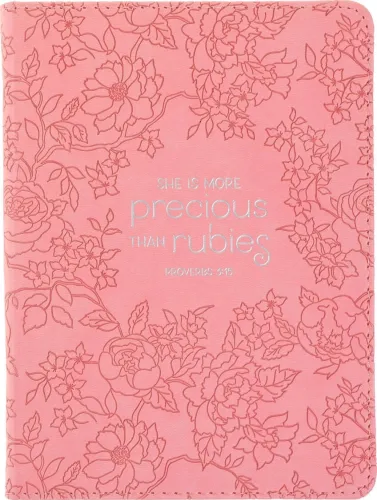 Journal petit  "She is more precious than rubies" rose