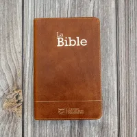 Bible Segond 21 compacte  (Premium style) - Couverture semi-rigide cuir brun, tranches or