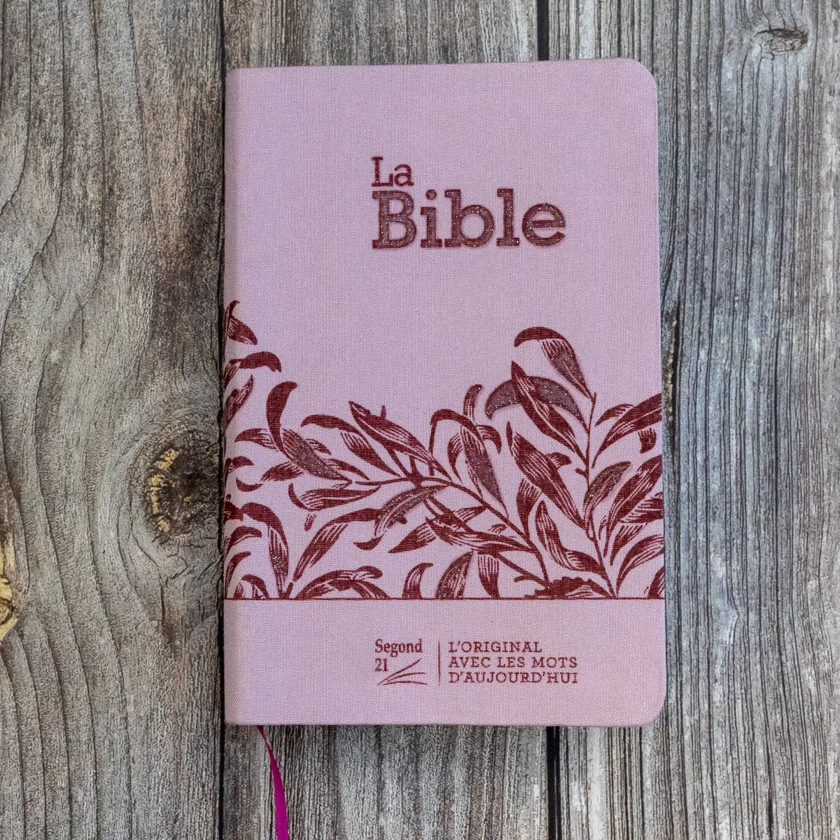 Bible Segond 21 compacte (Premium Style) - couverture souple toile rose et onglets