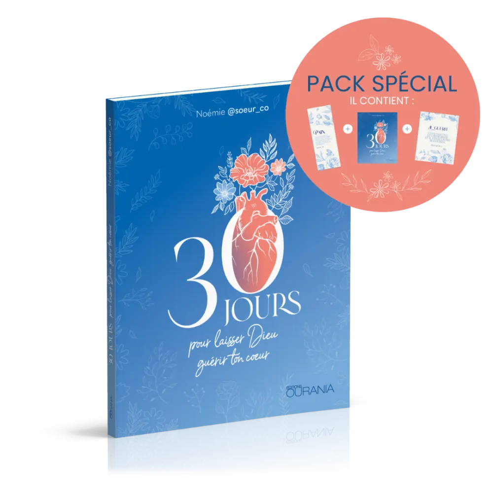 30 jours pour laisser Dieu guérir ton coeur - Pack avec marque-page et poster