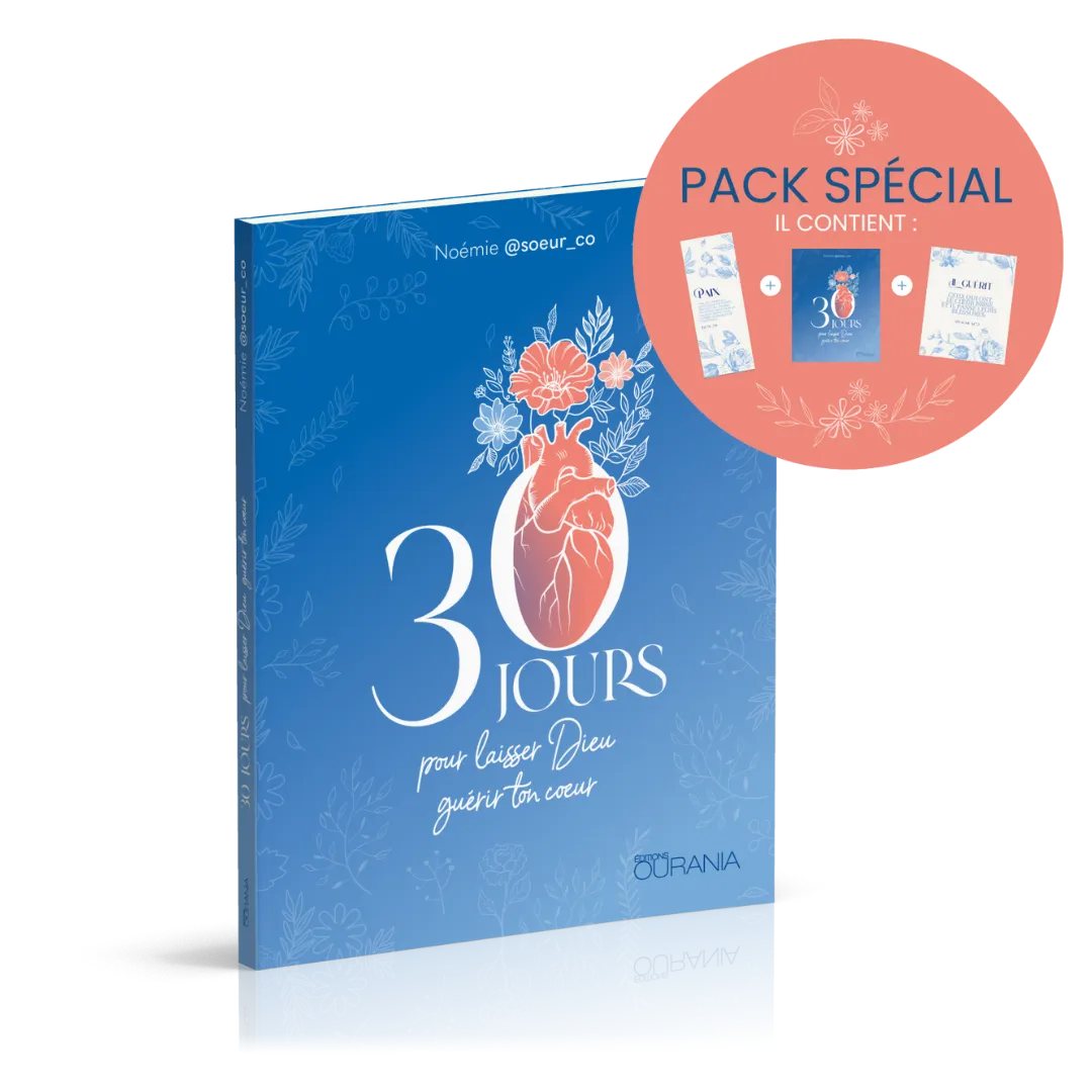 30 jours pour laisser Dieu guérir ton coeur - Pack avec marque-page et poster