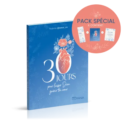 30 jours pour laisser Dieu guérir ton coeur - Pack avec marque-page et poster
