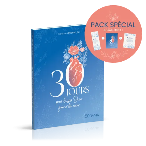 30 jours pour laisser Dieu guérir ton coeur - Pack avec marque-page et poster