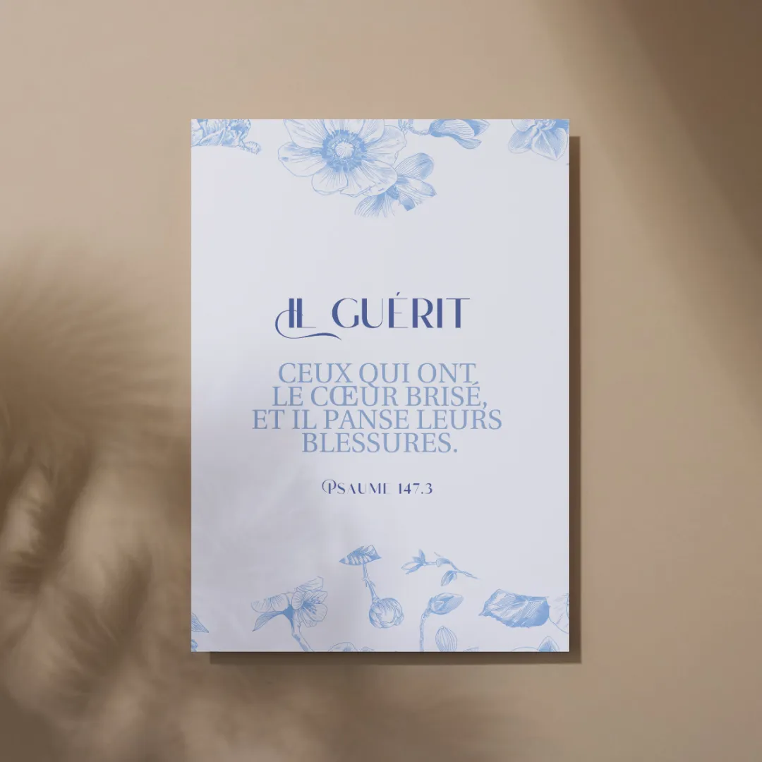 30 jours pour laisser Dieu guérir ton coeur - Pack avec marque-page et poster