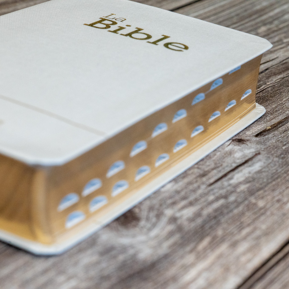 Bible Segond 21 compacte (Premium Style) - couverture souple toile blanche, tranches dorées et ongle