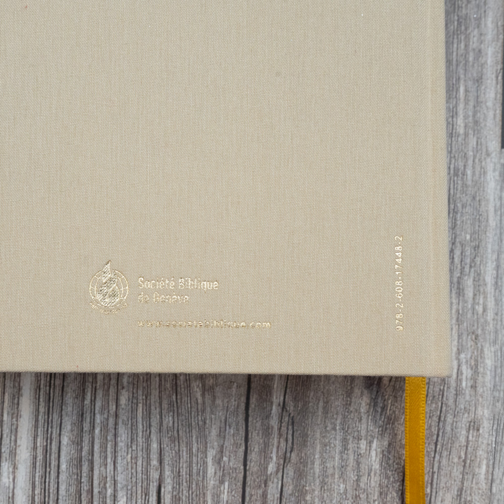 Bible NEG MacArthur semi-rigide, toile beige