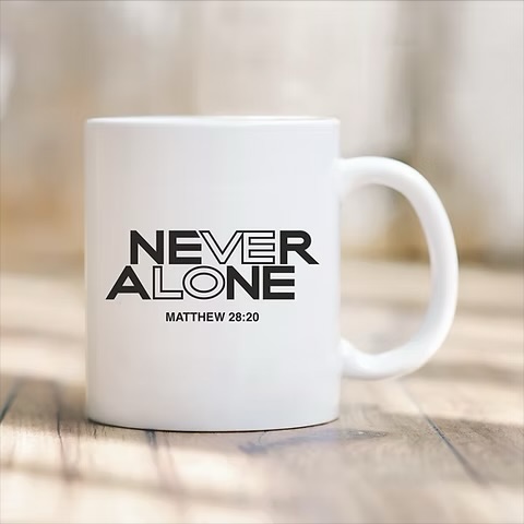 Tasse Never alone - Noir
