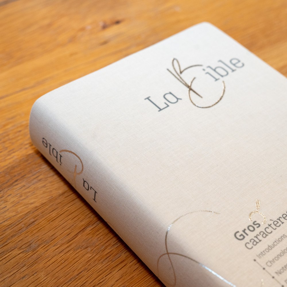 Bible Segond 21, gros caractères - couverture souple en toile blanche