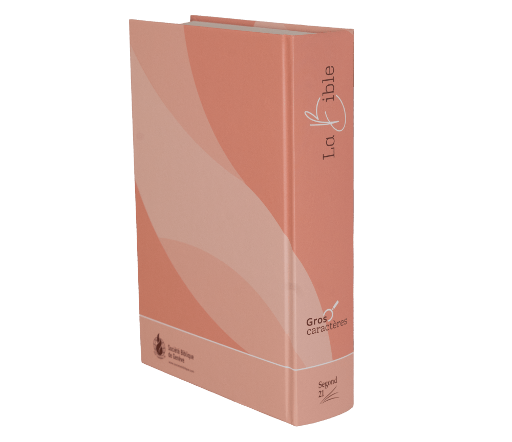 Bible Segond 21, gros caractères - couverture rigide et illustrée - rose