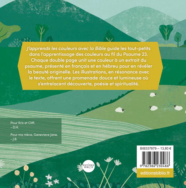 J'apprends les couleurs avec la Bible - Psaume 23, français et hébreu
