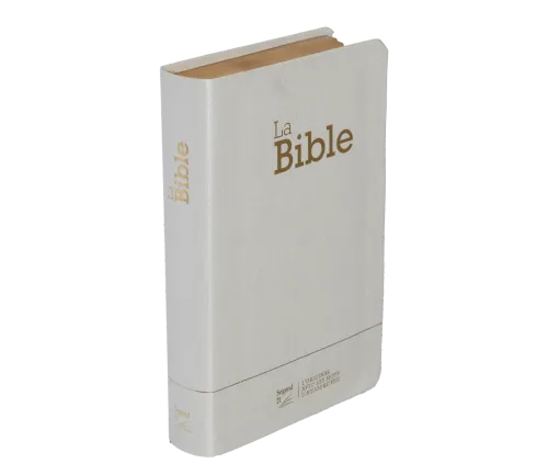 Bible Segond 21 compacte (Premium Style) - couverture souple toile blanche, tranches dorées et ongle