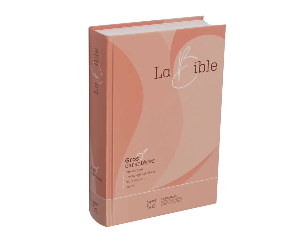 Bible Segond 21, gros caractères - couverture rigide et illustrée - rose