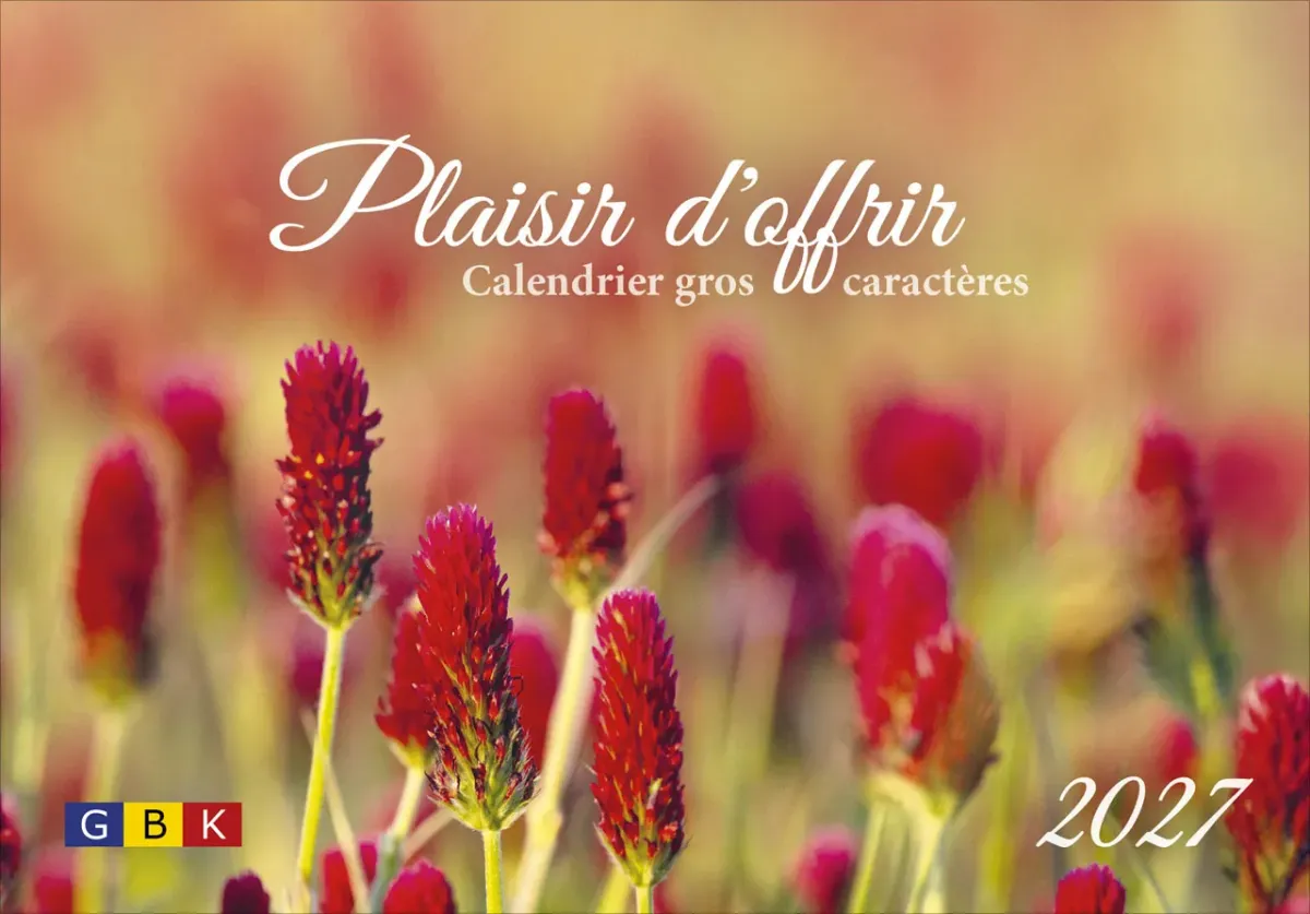 Calendrier Plaisir d'offrir - gros caractères