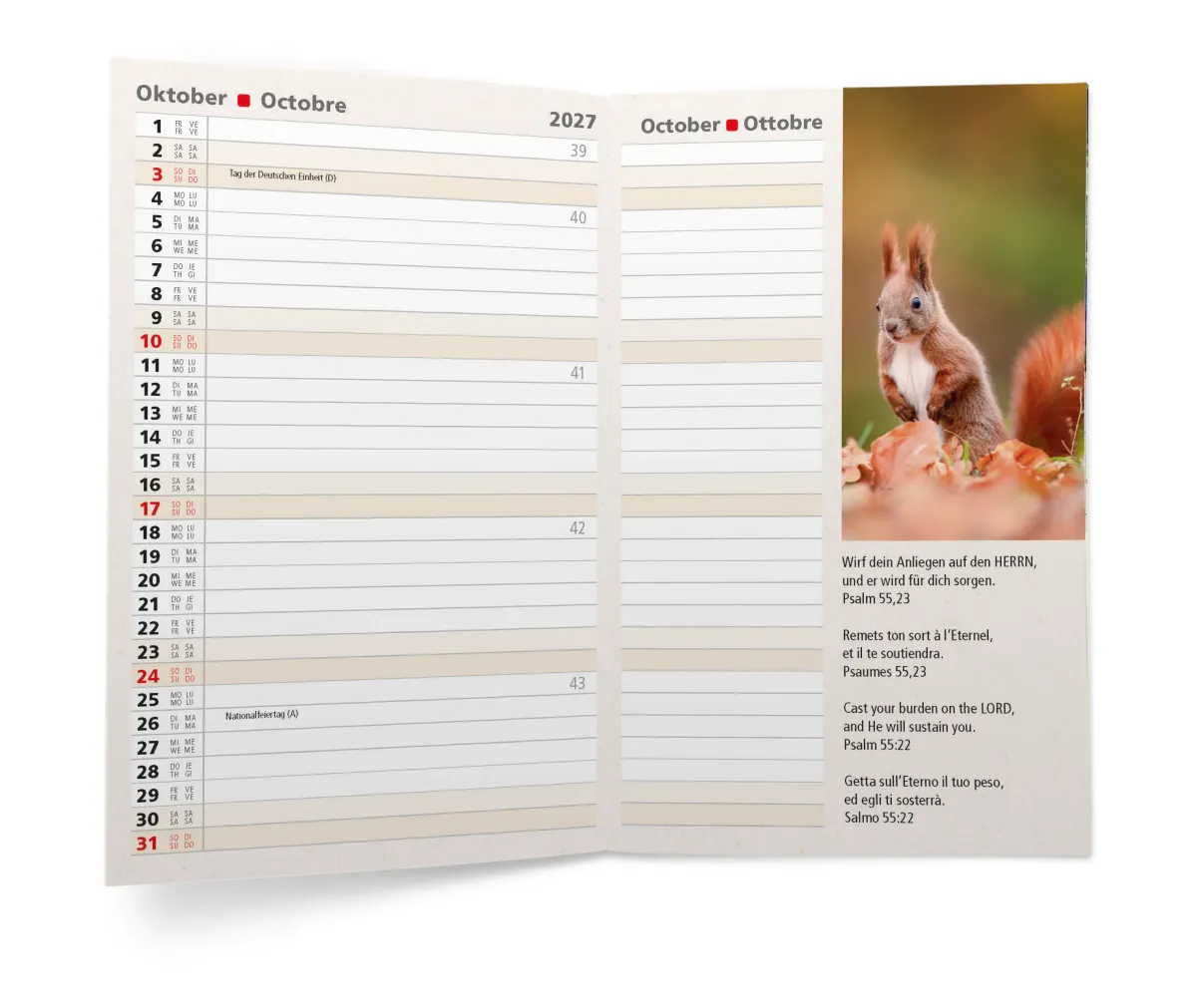 Agenda 4 langues