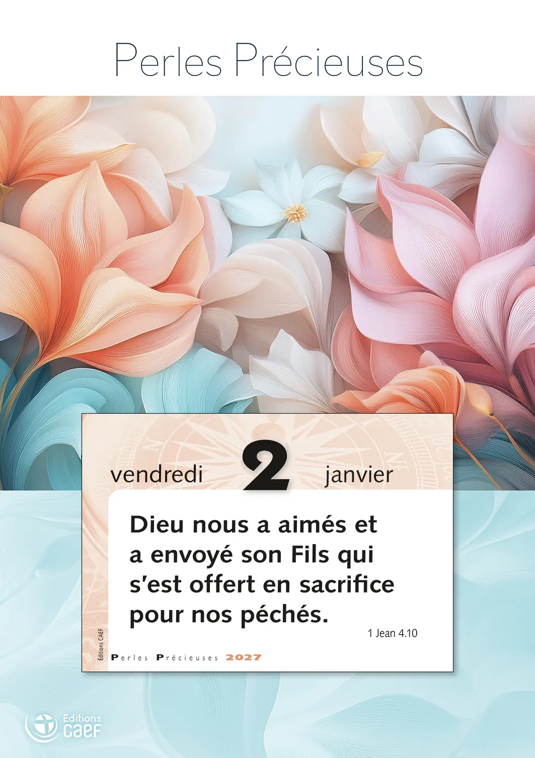 Calendrier Perles Précieuses - bloc à effeuiller et plaque