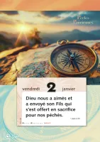 Calendrier Perles Précieuses - bloc à effeuiller et plaque