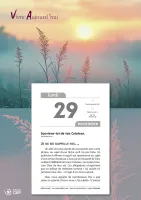 Calendrier Vivre Aujourd'hui - bloc à effeuiller, grande plaque