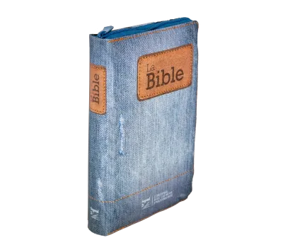 Bible Segond 21 compacte (premium style) - couverture souple toilée motif jeans, avec fermeture écl