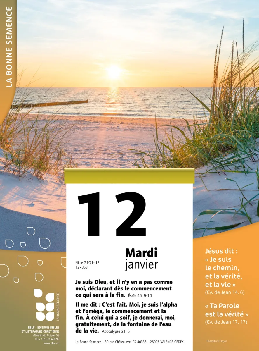 Calendrier Bonne Semence Français à effeuiller