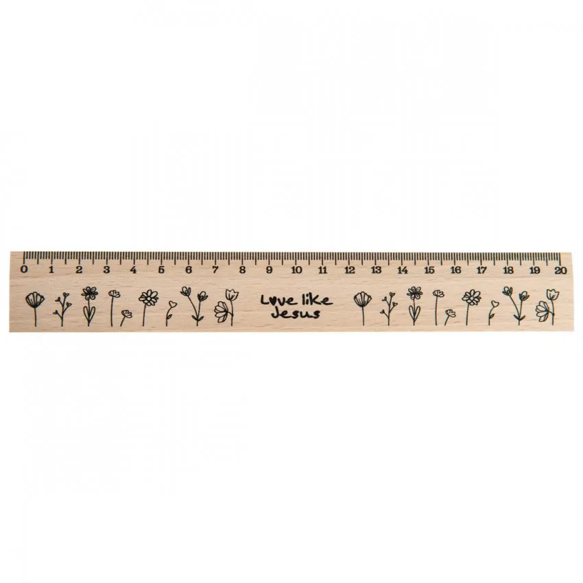 Règle en bois "Love like Jesus" 20 cm