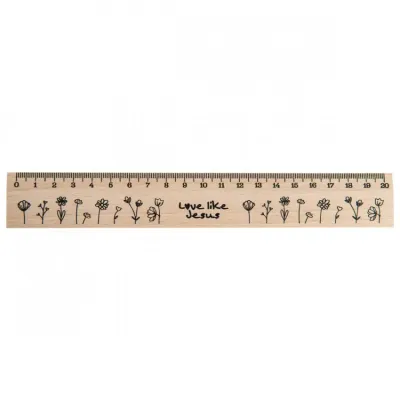 Règle en bois "Love like Jesus" 20 cm