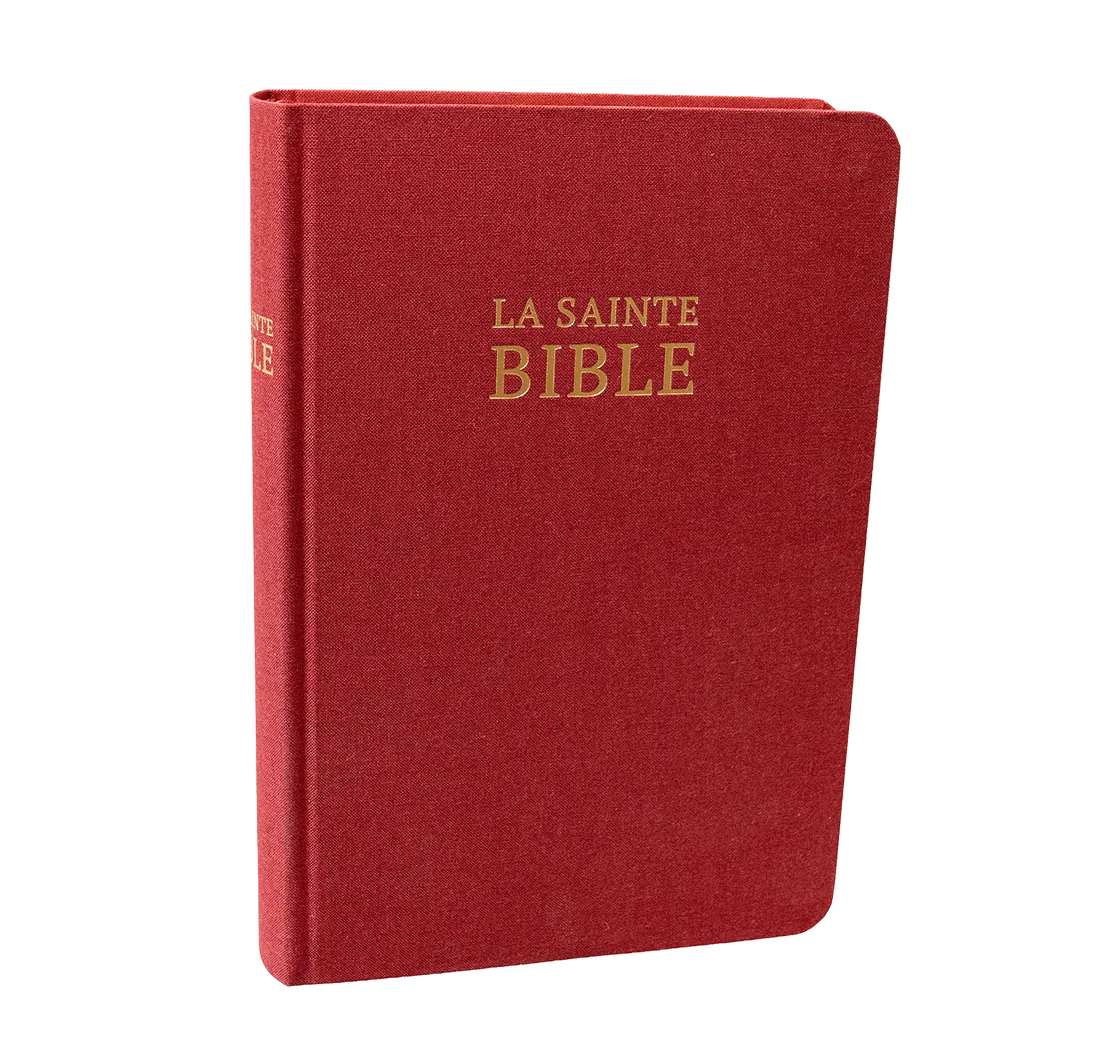 Bible Darby édition de Rolle, format moyen, textile bordeaux, semi-rigide, tranche dorée