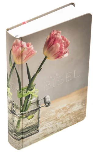 BIBLE SCHLACHTER 2000 allemand motif tulipe