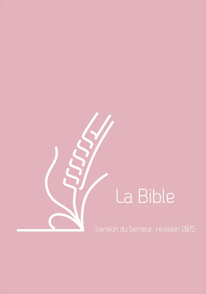 Bible du Semeur - 2015 - poche - souple vivella rose ferm. éclair