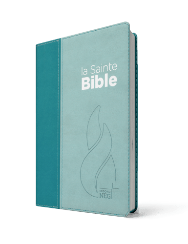 Bible Segond NEG compacte - couverture souple, Vivella duo bleu lagon et bleu ciel