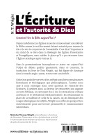 Ecriture et l'autorité de Dieu (L')