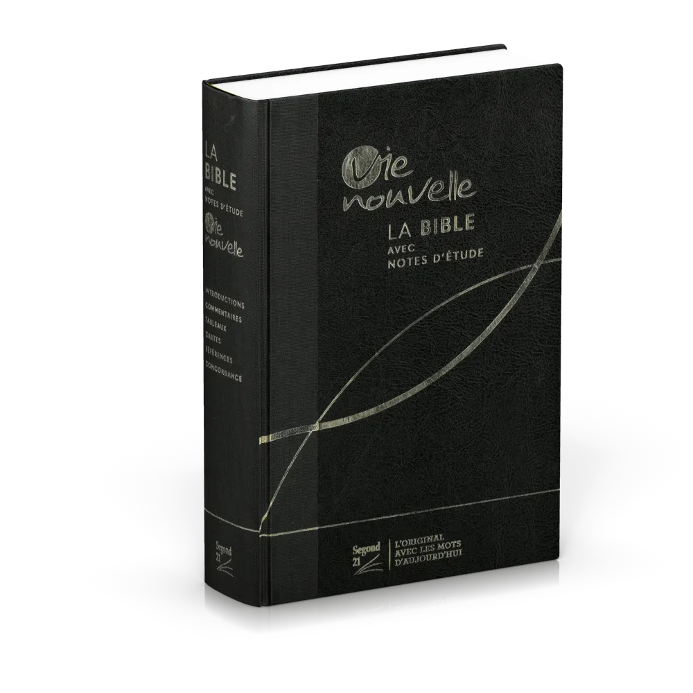 Bible d'étude Vie nouvelle, Segond 21 noire - couverture rigide toilée