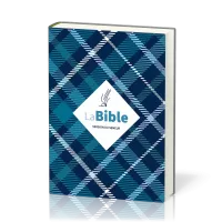 Bible Semeur 2015, couverture textile semi-souple bleue, tissu carreaux
