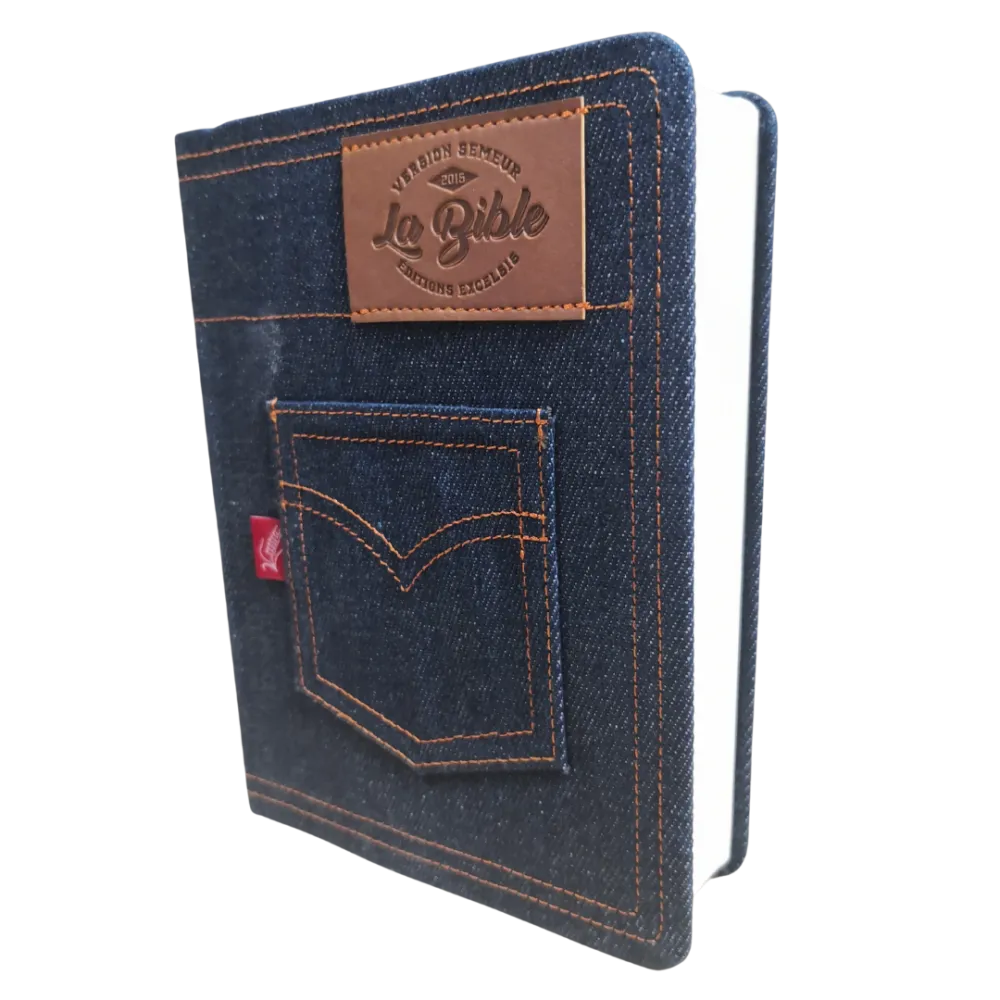 Bible Semeur 2015, couverture jeans souple bleue, tranche blanche