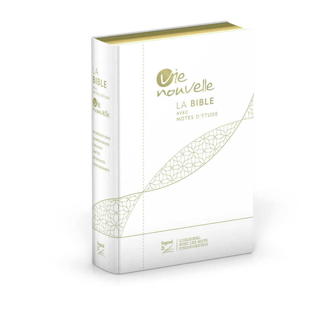 Bible Segond 21 Vie Nouvelle - souple - toile blanc - tranches or