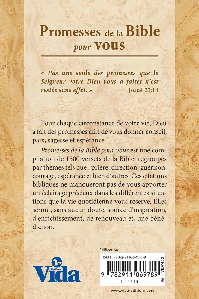 Promesses de la Bible pour vous - 1500 citations biblique pour la vie quotidienne