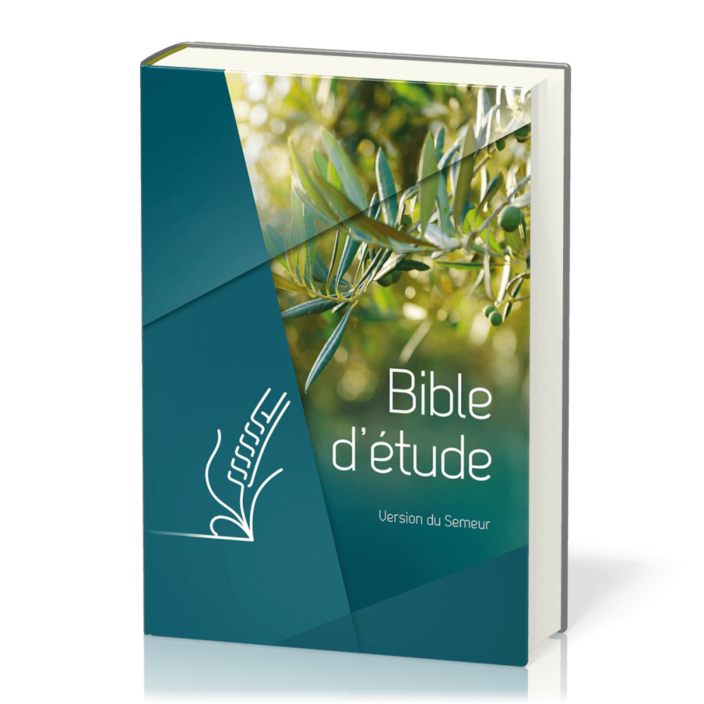 Bible d'étude Semeur 2015 couverture rigide verte, olivier, tranche blanche